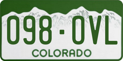 CO license plate 098OVL