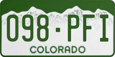 CO license plate 098PFI