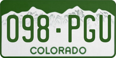 CO license plate 098PGU