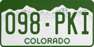CO license plate 098PKI