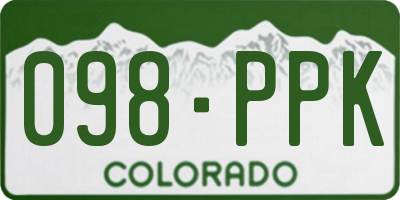 CO license plate 098PPK
