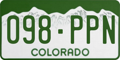 CO license plate 098PPN