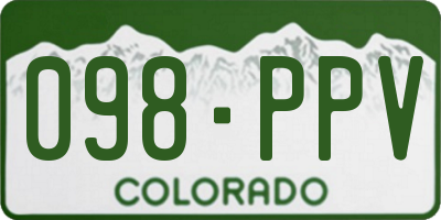 CO license plate 098PPV