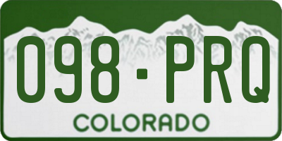CO license plate 098PRQ