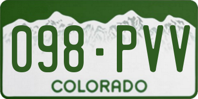 CO license plate 098PVV