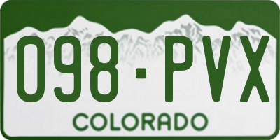 CO license plate 098PVX