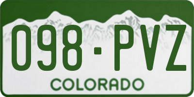 CO license plate 098PVZ