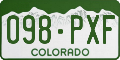 CO license plate 098PXF