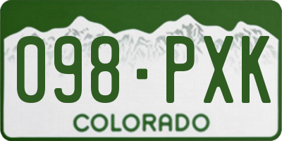 CO license plate 098PXK