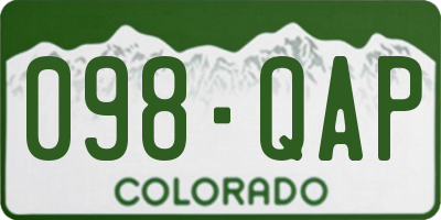 CO license plate 098QAP