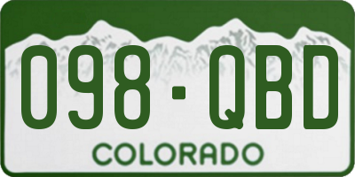 CO license plate 098QBD
