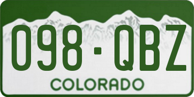 CO license plate 098QBZ