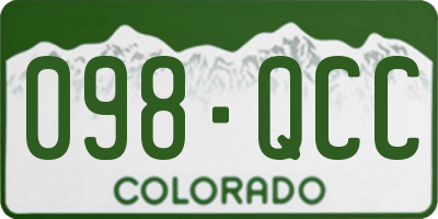 CO license plate 098QCC