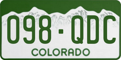 CO license plate 098QDC