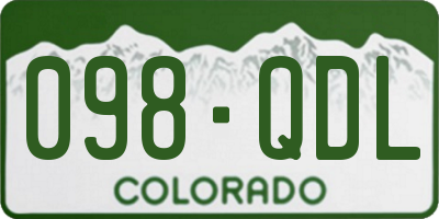 CO license plate 098QDL
