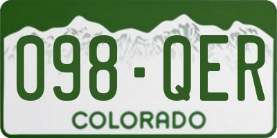 CO license plate 098QER