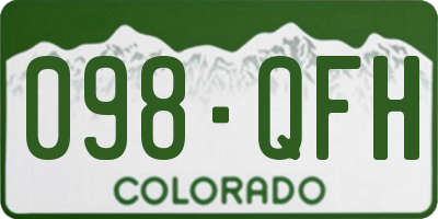 CO license plate 098QFH