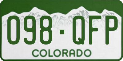 CO license plate 098QFP