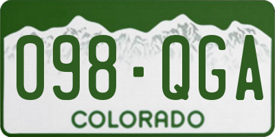 CO license plate 098QGA