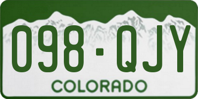 CO license plate 098QJY