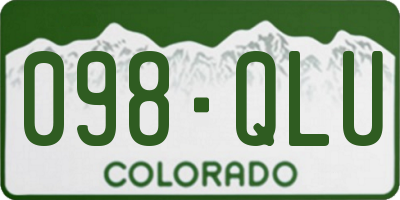 CO license plate 098QLU