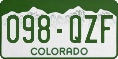 CO license plate 098QZF