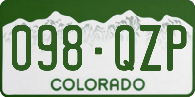 CO license plate 098QZP