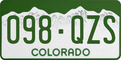 CO license plate 098QZS
