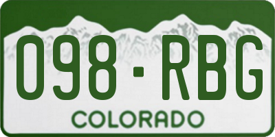 CO license plate 098RBG
