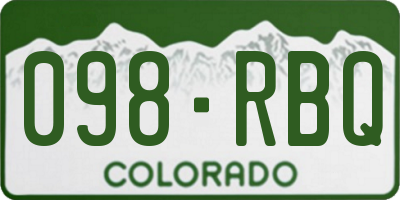 CO license plate 098RBQ