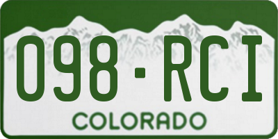 CO license plate 098RCI