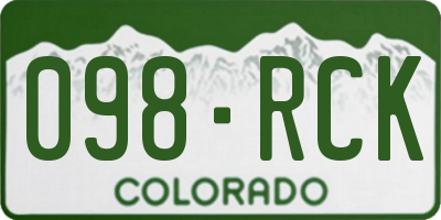 CO license plate 098RCK