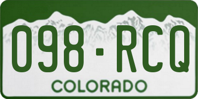 CO license plate 098RCQ