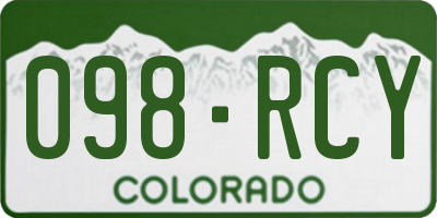 CO license plate 098RCY