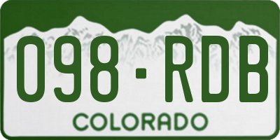 CO license plate 098RDB