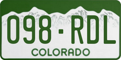 CO license plate 098RDL
