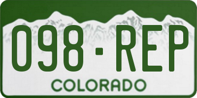 CO license plate 098REP