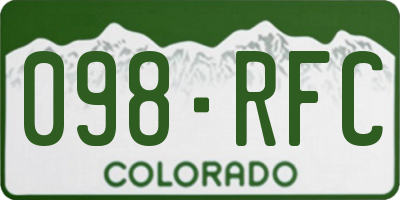 CO license plate 098RFC