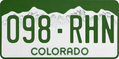 CO license plate 098RHN