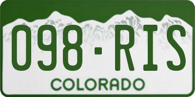 CO license plate 098RIS