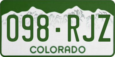 CO license plate 098RJZ