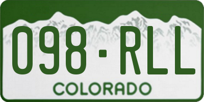 CO license plate 098RLL