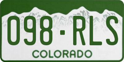 CO license plate 098RLS