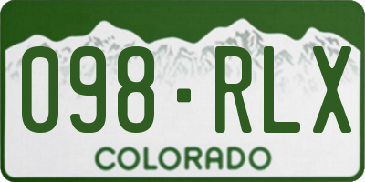 CO license plate 098RLX