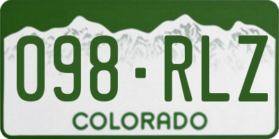CO license plate 098RLZ
