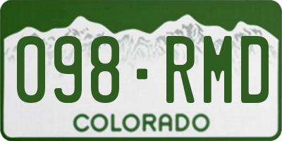 CO license plate 098RMD