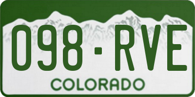 CO license plate 098RVE