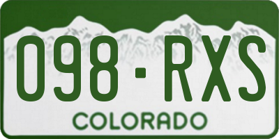 CO license plate 098RXS