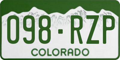 CO license plate 098RZP