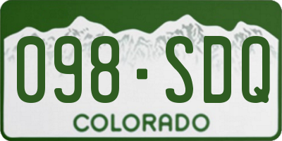 CO license plate 098SDQ